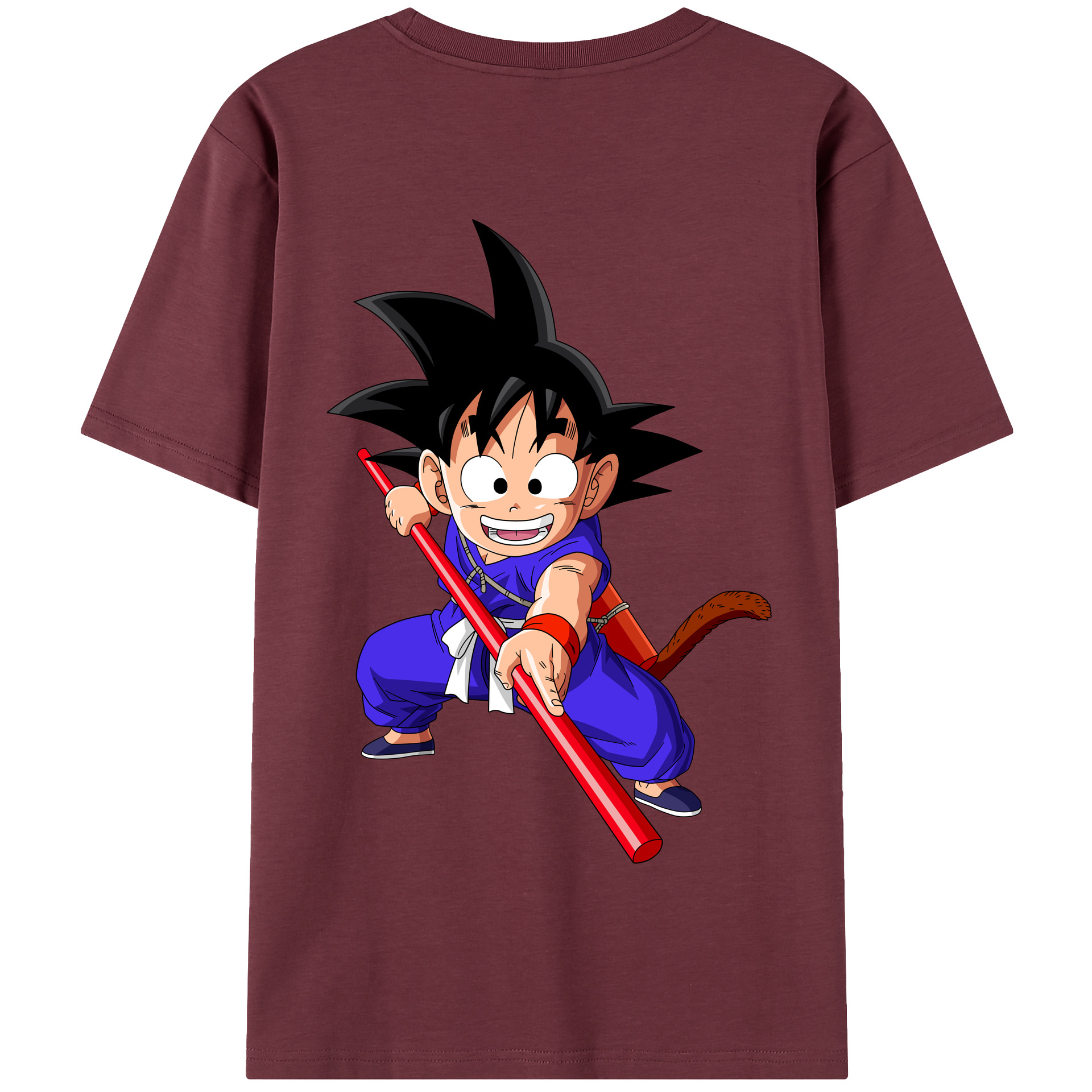 （画像用） ドラゴンボール 孫悟空（そん ごくう）Son Goku カカロット DRAGON BALL Kakarotto 綿100％半袖Tシャツ（背面プリント）